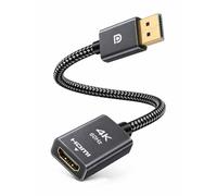 Adattatore da DisplayPort a HDMI 4K, unidirezionale DP 1.2 da computer a schermo HDMI 2.0, adattatore da DisplayPort a HDMI (maschio a femmina) compatibile con Lenovo, Dell, HP e altri passivi