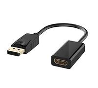Adattatore da Displayport a HDMI, Jsdoin Da Maschio a HDMI Femmina Da 4K con Supporto Audio 4K 1080P per Lenovo, Dell, HP, Asus e altre marche, Nero