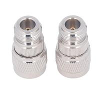 Adattatore da Femmina a Maschio Tipo N, Adattatore RF Isolamento in PTFE Resistente Alle Alte Temperature da 0 a 6 Ghz 2 Pezzi per Cavo di Prolunga
