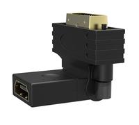 Adattatore da HDMI femmina a DVI maschio a gomito e ruotabile 360° placcato