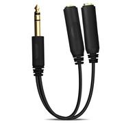 Adattatore da jack maschio da 6,35 mm a doppio jack da 6,35 mm femmina da 27 cm