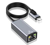 Adattatore da lightn ing a Ethernet, i Phone a RJ45, 100 Mbps, con porta di ricarica, compatibile con Phone 14/13/12/11/XS/XR/X/8/7/Pad(17 cm)