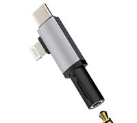 Adattatore da Lightning a Aux Jack USB C per iPhone 17 16 15 14 Pro Max compatibile con Samsung S25 S24 cuffie per Apple 3,5 mm audio cavo microfono jack cuffie dongle connettore per iPad