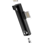 Adattatore da Lightning a Jack Cuffie da 3,5 mm (2 in 1) per iPhone 14 13 Pro Max Cavo audio Connettore per caricabatterie AUXiliar per accessori per auto Apple, spina per connettori per cuffie iPad