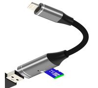 Adattatore da Lightning a USB Lettore Micro SD Jack Card Reader di Foto per iPhone 14 13 Pro Max per Apple per iPad OTG 3.0 Cle Memoria Cavo Dispositivo Compatto Esterno Mouse Presa Fotocamera TF
