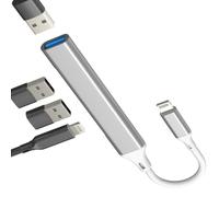 Adattatore da Lightning a USB per iPhone 14 13 Pro Max per Apple per iPad Cle Cable Card Lettore Chiavetta OTG Mouse Disco Foto 3.0 Doppio Dispositivo di Ricarica Tastiera Cavo Splitter Telefono