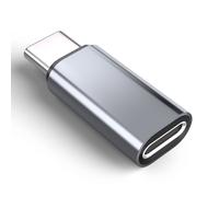 Adattatore da Lightning (femmina) a USB-C (maschio), compatibile con iPhone 15 Grey