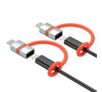 Adattatore da Lightning femmina a USB C maschio da 60 W (confezione da 2) per iPhone 17 16 15 Pro Accessori per caricabatterie Cavo Tipo C Jack Adattatore convertitore di illuminazione Ricarica per