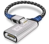 Adattatore da Mini DisplayPort a HDMI 4K - Custodia in alluminio intrecciato in nylon placcato oro 1/2 compatibile con MacBook Pro, Macbook Air, iMac, Surface Pro, XPS