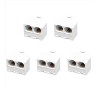 Adattatore da parete e splitter per telefono fisso modulare RJ11 6P4C a 2 vie 5X