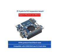 Adattatore da PCIe A M.2 con Funzione PoE per Raspberry Pi 5, Supporta Schede di Espansione SSD NVMe M.2 PoE M.2 HAT+