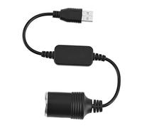 Adattatore da porta USB a 12 V per accendisigari dell'auto, convertitore femmina, cavo adattatore per registratore di guida, cane elettronico, caricabatteria da auto