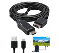 Adattatore da PS1/PS2 a HDMI 1080P con cavo AV da 1 m, convertitore video, plug and play per HDTV e console di gioco, nessuna perdita di seg