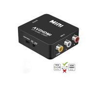 Adattatore da RCA a HDMI, convertitore Zamus Mini AV RCA CVBS a HDMI, adattatore S-Video 1080P per console PS2 Wii