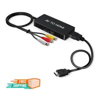 Adattatore Da RCA a HDMI, Da AV a HDMI, Convertitore Audio Video 1080P Con Cavi