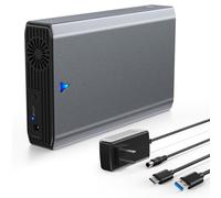 Adattatore da SAS a USB 3.0, docking station per disco rigido SAS per SSD HDD da 2,5/3,5", alloggiamento esterno senza attrezzi con adattatore di alimentazione 12 V/2 A e ventola di raffreddamento