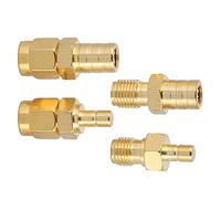 Adattatore da SMA a SMB, Set di Connettori RF in Ottone Placcato per Radio DAB, Convertitore RF di 4 per Antenne, Scanner Radio, Radio CB