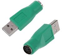 Adattatore da spina a presa USB da 2 pezzi Convertitore da PS / 2 a USB sostitutivo per vecchia tastiera-presa verde e adattatore per spinaUtile e attraente.
