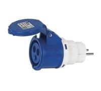 Adattatore da Spina Schuko a Presa CEE Monofase 16A - Conversione Civile Industriale (Schuko a CEE Monofase)