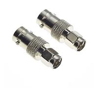 Adattatore Da Spina SMA A Presa BNC - Connettore Coassiale Jack Maschio Femmina Da 50 Ohm, Adattatore Coassiale Nichelato A Bassa Perdita, Per Antenne RF, Dispositivi LAN Wireless - Confezione Da 2