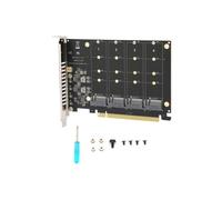 Adattatore da SSD M.2 NVMe a PCIe X16 con chiave M a 4 porte, convertitore per disco rigido, scheda di espansione per lettore.