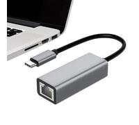 Adattatore da tipo C a Ethernet, rete cablata affidabile, visualizzazione compatta stile Gigabit, bilancia portatile in miniatura da 5,9 cm, hardware in alluminio di alta qualità, per laptop e studio
