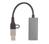 Adattatore da Tipo C a RJ45, Adattatore da USB C a Ethernet con guscio in lega di alluminio, convertitore Gigabit Ethernet 10/100/1000Mbps per laptop Tablet PC, supporto Full