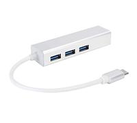 Adattatore da USB 3.0 a Ethernet con HUB a 3 Porte, Chip di Rete Ad Alte Prestazioni di Tipo C 3.1 Gigabit per Controller di Gioco