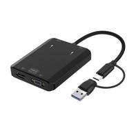 Adattatore da USB 3.0 a HD e VGA, convertitore 4 in 1 da tipo C a VGA HD, Thunderbolt 3/4, 1080p, Full HD, multi-display per monitor di computer, laptop, lettori DVD, TV, proiettori, Mac, MacBook Pro