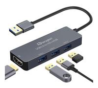 Adattatore da USB 3.0 a HDMI per monitor/display multipli con docking station USB per computer portatile, convertitore da USB A a HD, supporta Mac/Windows, prolunga HDMI per video esterno e scheda
