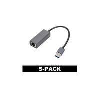 Adattatore da USB a Ethernet 100Mbps Nero - Confezione da 5
