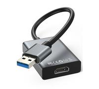 Adattatore da USB a HDMI, cavo convertitore di espansione/mirroring multi monitor USB 3.0/2.0 Full HD 1080P video audio grafica per PC/HDTV/proiettore, compatibile con Windows XP/7/8/8.1/10/11/Android