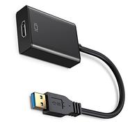 Adattatore da USB a HDMI, Convertitore Adattatore Display da USB 3.0 a HDMI per Laptop, PC, Monitor, Proiettore, Trasmissione Super Speed 5Gbps, Risoluzione 1920x1080 (Nero)