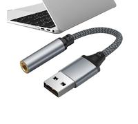 Adattatore da USB a Jack - Convertitore audio stereo esterno, cavo di interfaccia jack audio | Accessorio per il trasferimento di musica compatta, dispositivo di connessione ad alta fedeltà, strumento