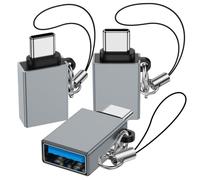 Adattatore da USB a USB C, confezione da 3, adattatore OTG da USB C maschio a USB 3.0, convertitore di tipo C da 5 Gbps per iPhone 17 17e Pro Max, MacBook Pro, iPad Pro 2020, iPad Mini Air/Mac Mini