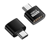 Adattatore da USB a USB C, connettore di trasferimento dati OTG di tipo C, adattatore ad alta velocità per telefono, tastiera, mouse, PC, convertitore telefonico Plug and Play (nero typec)