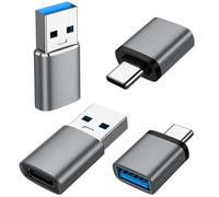 Adattatore da USB a USB C e adattatore da USB C a USB, confezione da 4, 5 Gbps, adattatore OTG di tipo C per Samsung Galaxy A57 A37 S26 Ultra S25 Edge S24 Z Flip7 Z Fold7 A17 A16 A26 A36 A56 A55 A35