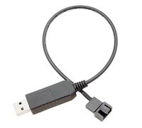 Adattatore da USB a ventola, convertitore PWM USB a 3 pin/4 pin, regolatore di velocità del vento, per computer desktop, dispositivi elettronici, sistema di raffreddamento e manutenzione auto