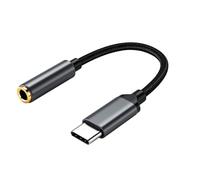 Adattatore da USB C a 3,5 mm, connettore audio portatile da 3,5 mm, cavo jack flessibile, leggero Plug and Play, connettore universale Hi-Fi Sound Design, convertitore per cuffie di tipo C per