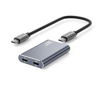 Adattatore da USB-C a AR per occhiali Xreal/Viture/RayNeo AR durante la ricarica per Steam Deck, ROG Ally, Switch 2, DJI RC 2, iPhone 17 o telefoni Android, compatibile con 8K 30Hz/4K 144Hz