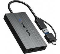 Adattatore da USB-C a doppia HDMI, hub per doppio monitor 4K 60Hz per Windows e Mac M1 M2 M3, design compatto in alluminio