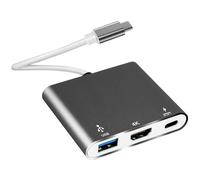 Adattatore da USB C a Dual HDMI, 3 in 1 USB tipo C a HDMI con 4K 3.0,100 W PD, multifunzione per laptop, MacBook Pro Air, Samsung Dell XPS iPad Pro