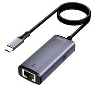 Adattatore da USB-C a Ethernet Gigabit con alimentazione da 100 W, adattatore di rete LAN Ethernet Thunderbolt 3/4 a RJ45 compatibile con iPhone 15 Pro/Max, MacBook Pro/Air 2023, iMac