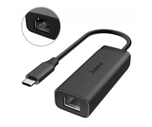 ADATTATORE DA USB-C A ETHERNET HAMA 00200360, da a RJ-45, 23 cm, Materiali riciclati, plastica, Nerocolo