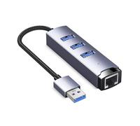Adattatore da USB C a Ethernet Hub USB3.0 RJ45 porta Ethernet 1000Mbps Ampia compatibilità per connessione Internet senza soluzione di continuità