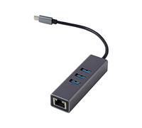 Adattatore da USB C a Ethernet, Trasferimento Dati Veloce Adattatore di Rete da USB 3.0 a Megabit RJ45 Hub per Tablet, Telefoni Cellulari, Computer, Notebook