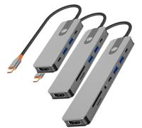 Adattatore da USB C a HDMI 5 in 1 con supporto docking station HUB USB3 0 3 1 4K 60Hz PD SD TF 3 5mm compatibile con il laptop (8 in 1)