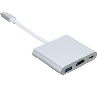 Adattatore da USB C a HDMI di tipo C 3 in 1 hub a 4K HDMI USB3.0 e 100 W PD per unità USB di lettura e proiezione multimediale, compatibile per iPad, tablet e altri dispositivi USB-C