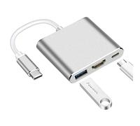 Adattatore da USB C a HDMI Multiport AV Digitale Hub USB-C con PD 60W Ricarica Rapida e USB 3.0 per USB-C Thunderbolt 3 Port iPad Pro, MacBook Pro, Retina, Air, ecc a HDMI Monitor, proiettore, ecc