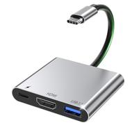 Adattatore da USB C a HDMI, tipo C a HDMI 4K, Thunderbolt 3/4 a USBC a Hdmi, compatibile con iPhone 17/16/15, MacBook Pro/Air, iPadPro/Air, Galaxy S/Note, Dell XPS